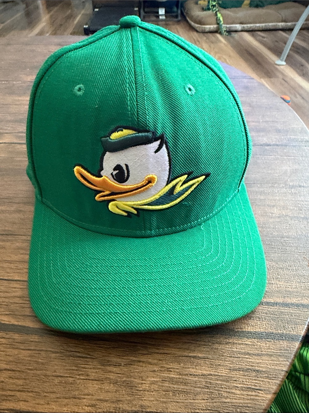 Nike Green Baseball Cap with Embroidered Duck Logo